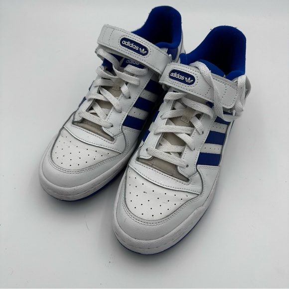 Adidas Forum White and Blue Men's Sneakers 10.5 - Picture 2 of 6
